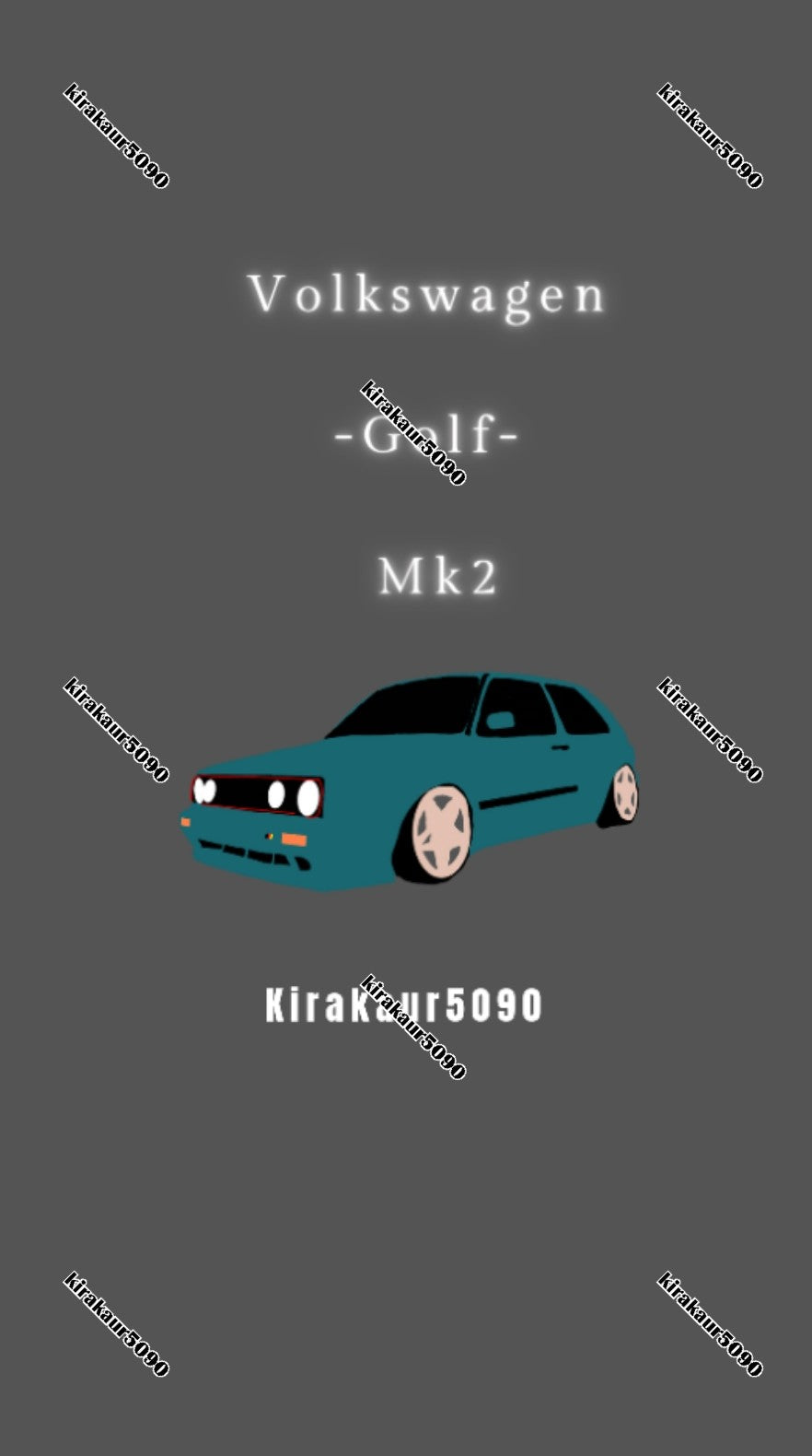 Volkswagen Golf Mk2 (phone wallpaper)