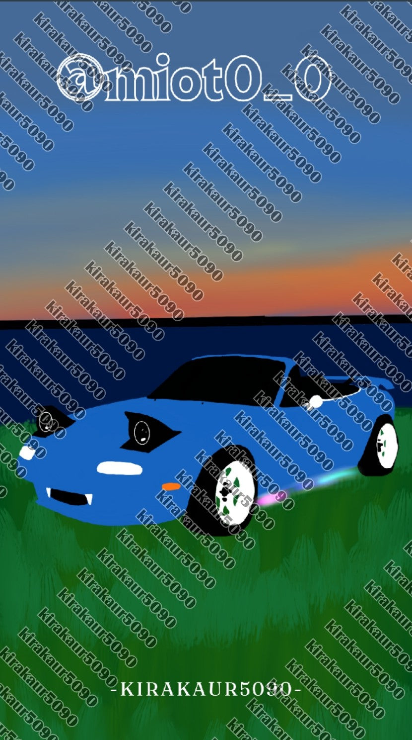 @miot0_0 - bluey the miata (phone wallpaper)