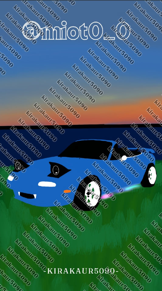 @miot0_0 - bluey the miata (phone wallpaper)